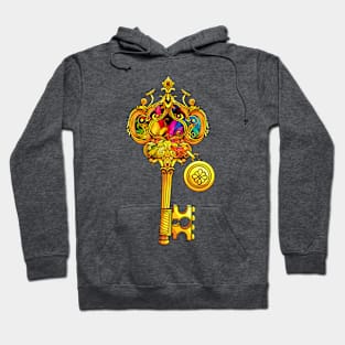 Cute Colorful Golden Key for the Couple Love Lock Hoodie